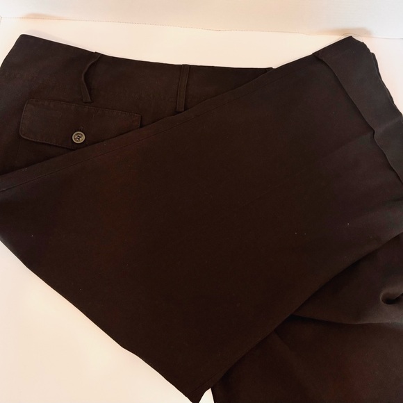 Michael Kors Women's Dark Brown Bottom Cuff Capris Cropped Stretch Size 14P - Picture 16 of 16